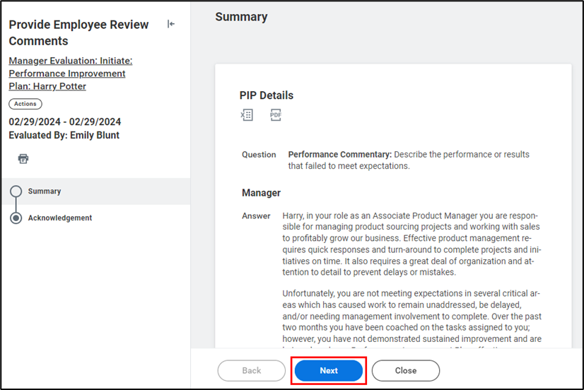 Performance Improvement Plans (PIPs) - Employees – Medline HR Help Center