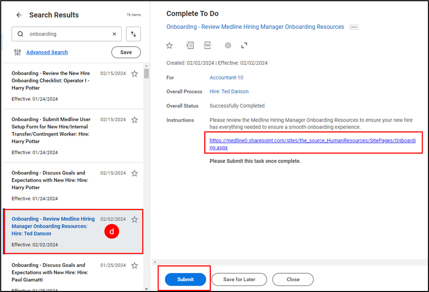 Onboarding Managers Medline HR Help Center